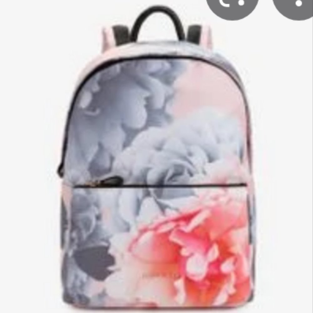 Ted Baker pink floral Monorose Print Backpack knapsack bag nwt - Picture 6 of 11
